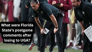 Florida State's Mike Norvell talk about losing by 60 Georgia