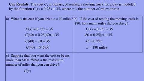 Linear Functions in Context