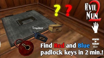 Find Out RED and BLUE padlock keys in 2 Minutes! - Evil Nun 2 Origins