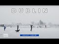 Snow in Dublin Ireland 4k Walking Tour 2021