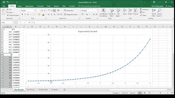Using Excel with the Exponential - Exp() function to plot graphs.