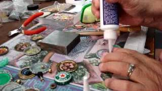 Bottle cap jewelry...with Aloha from Hawaii Vintage Stickers