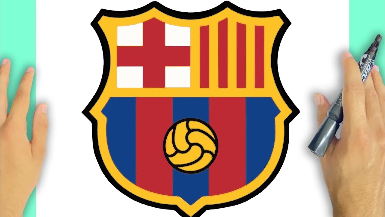 HOW TO DRAW THE BARCELONA SHIELD