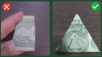 Cómo DOBLAR un BILLETE de 1 dólar para la buena suerte