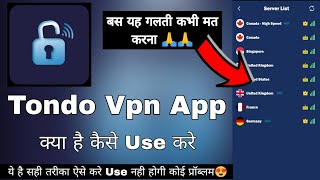 Tondo Vpn Secure Server || Tondo Vpn Kaise Use Kare || Tondo Vpn App || How To Use Tondo Vpn App screenshot 5