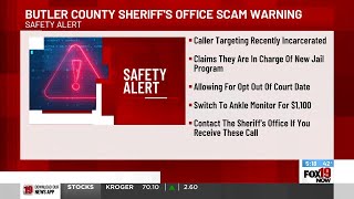 Butler County Sheriff's Office issues scam warning for families of incarcerated individuals