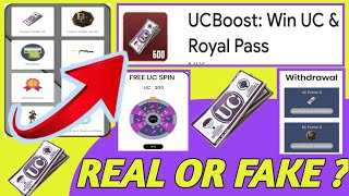 Uc Boost Win Uc & Royal Pass App Real Or Fake॥Uc Boost Win Uc And Royal Pass App Review॥LegitOrScam screenshot 1