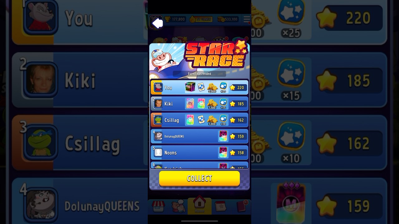 WON THE STAR RACE⭐️🎁 Collecting awards 