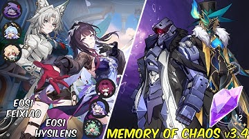 E0S1 Hysilens & E0S1 Feixiao // Memory of Chaos v3.4 Stage 12 (3 Stars) // Honkai: Star Rail