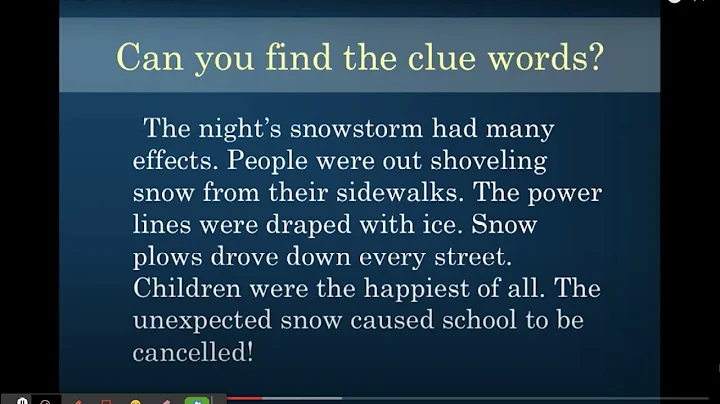 TEXT STRUCTURE - CAUSE AND EFFECT