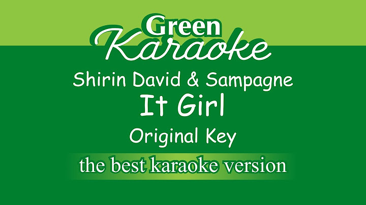 Shirin David & Sampagne - It Girl (Karaoke) Original Key