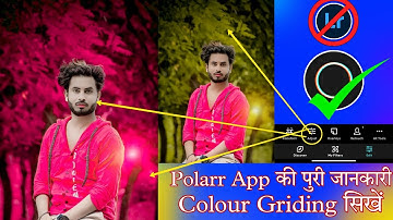 Polarr App Full Tutorial | Background Pink Kaise Kare | Colour Griding  Kaise Kare