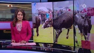 Amber Brantsen Nos Journaal Presentatrice Op 2 April 2018 Om 18.00 Uur Met Het Vroege Avond Nieuws