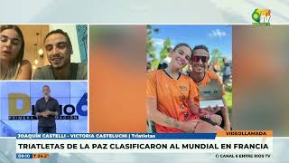 Joaquin Castelli Victoria Casteluchi - Triatletas paceños competirán en el mundial de Francia