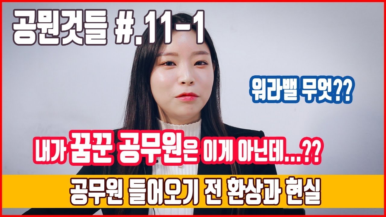 멋진 거 꿈꾸지? 사실은 말이야...  [공뭔것들 #.11-1 공무원 환상과 현실]