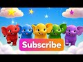 Five Colorful Little Elephants’ Race 🐘🌈 | Fun Kids Song | Learn Colors &amp; Friendship