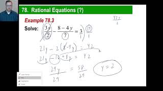 Saxon Math - Algebra 1: 3rd Edition (Lesson 78 - Rational Equations)