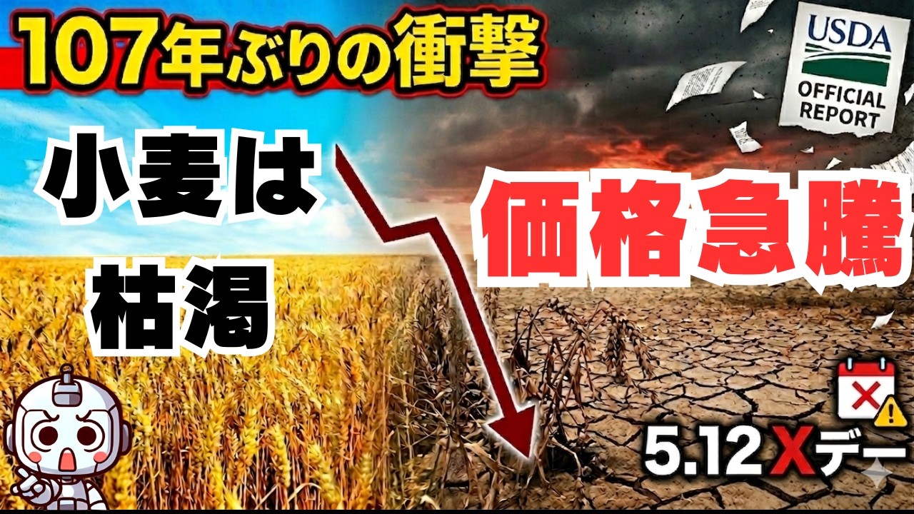 【ここから急騰!?】小麦市場が『歴史の転換点』へ!銀→原油の次は小麦だ!