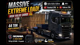 44 TON MASSIVE TECH! 😱 Extreme Oversized Cargo Challenge Scania S High Roof | Euro Truck Simulator 2 screenshot 3