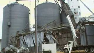 Toppled grain bin Ag Partner's, Lake City, MN 8/13/10 aftermath part 1