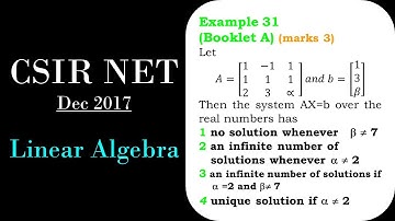 CSIR NET MATHEMATICS | Linear Algebra | In-depth Solution of System of Linear Equations Dec 2017