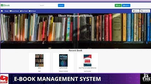 Ebook Management System Java Web Project  Using Servlet, JSP & MySQL || the place of learning