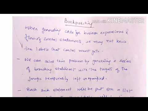 Concept of Backpatching - Lecture 71 / Compiler Design
