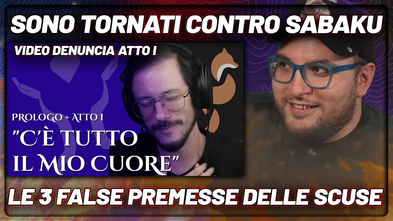 Sono TORNATI contro Sabaku. Video denuncia Atto I: le 3 false premesse delle scuse