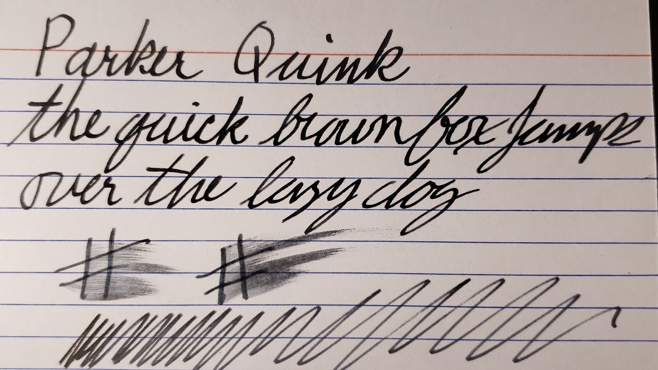 Parker Quink Ink Review YouTube Parker Quink Ink Review YouTube