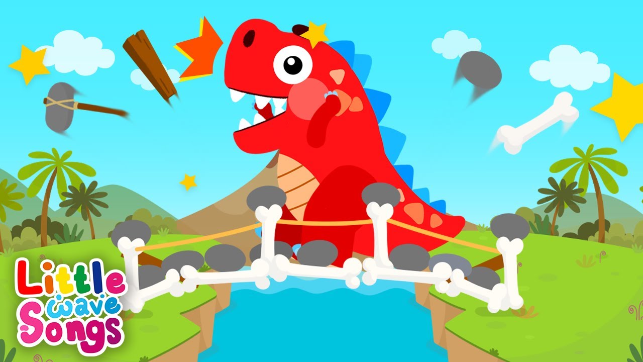 London Bridge is Falling Down with Dinosaurs | Nursery Rhymes For Kids | Little Wave Songs-Baby Coco