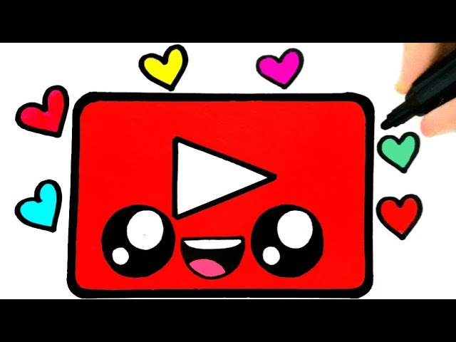 how to draw youtube logo | draw youtube logo easy step by step ...