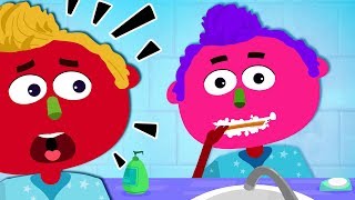 This is the way Len brushes his teeth | Colored Face And Nursery Rhymes by Teehee Town