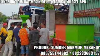 Proses Menaikan Mesin Cetak Pelet Pakan Ternak Vertikal Handal Terpercaya Pesanan Dari Wates Kediri