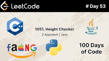 Height Checker | #leetcode problem 1051 | #day53 of 100 Days of Code | #viral #trending #youtube 