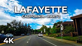 Driving Lafayette California 4K - Part 2 | Luxury Neighborhood & Scenic Streets | Real Car Sounds