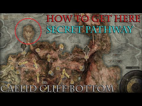 Elden Ring - How to get to the Secret Blue Giant Area | Caelid Northwest Bottom Cliff