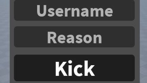 Roblox Studio - How to script and make a Kick Panel!