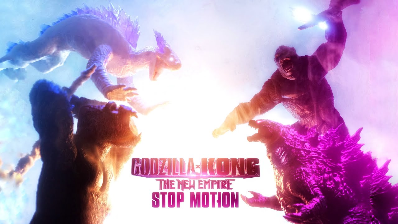 GODZILLA X KONG: THE NEW EMPIRE STOP MOTION | Hiya Godzilla Stop Motion Battle