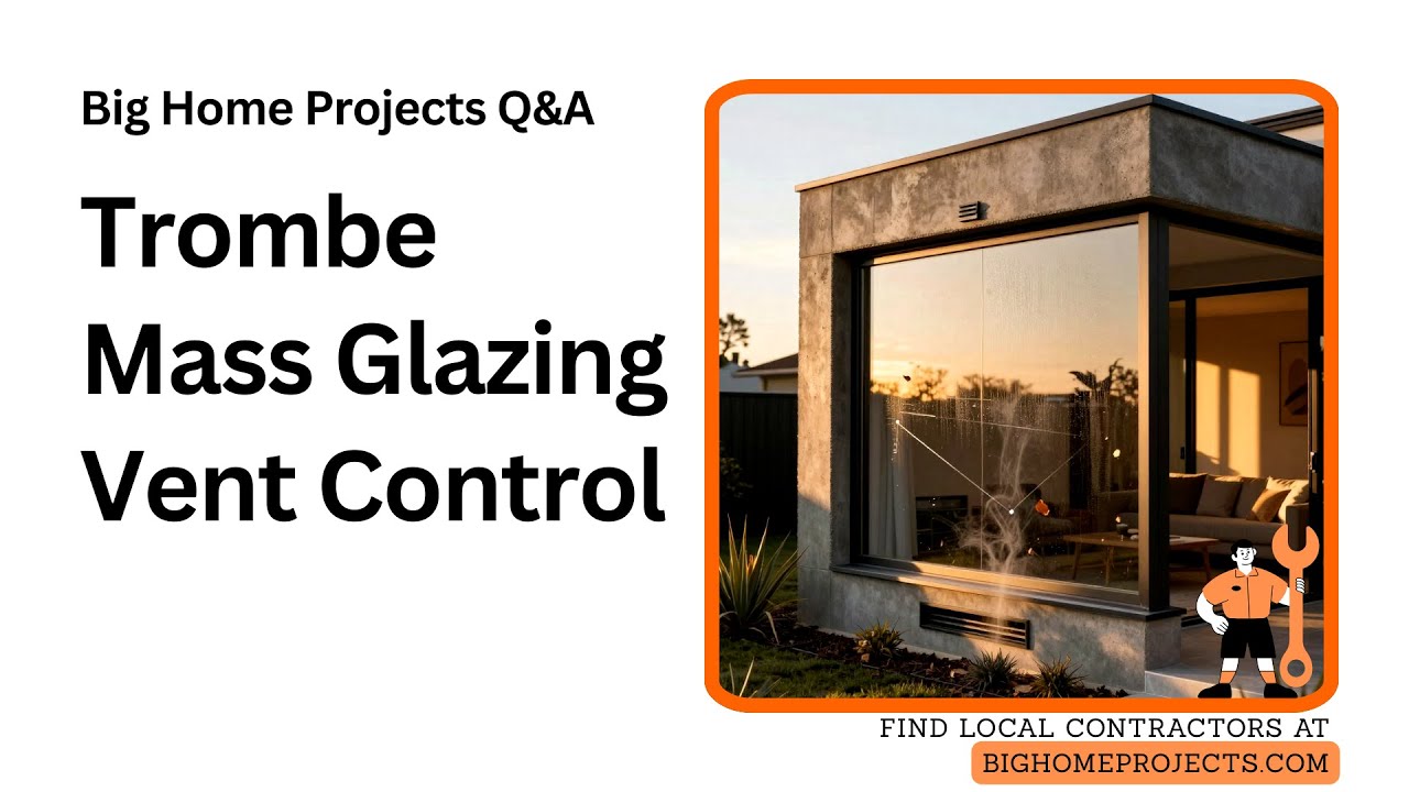 Trombe Wall Water Tube Mass Glazing Vent Strategy