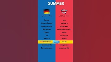 Thumbnail of 10 German Words (SUMMER ) – Easy German Vocabulary Song! A1 #germanforbeginners