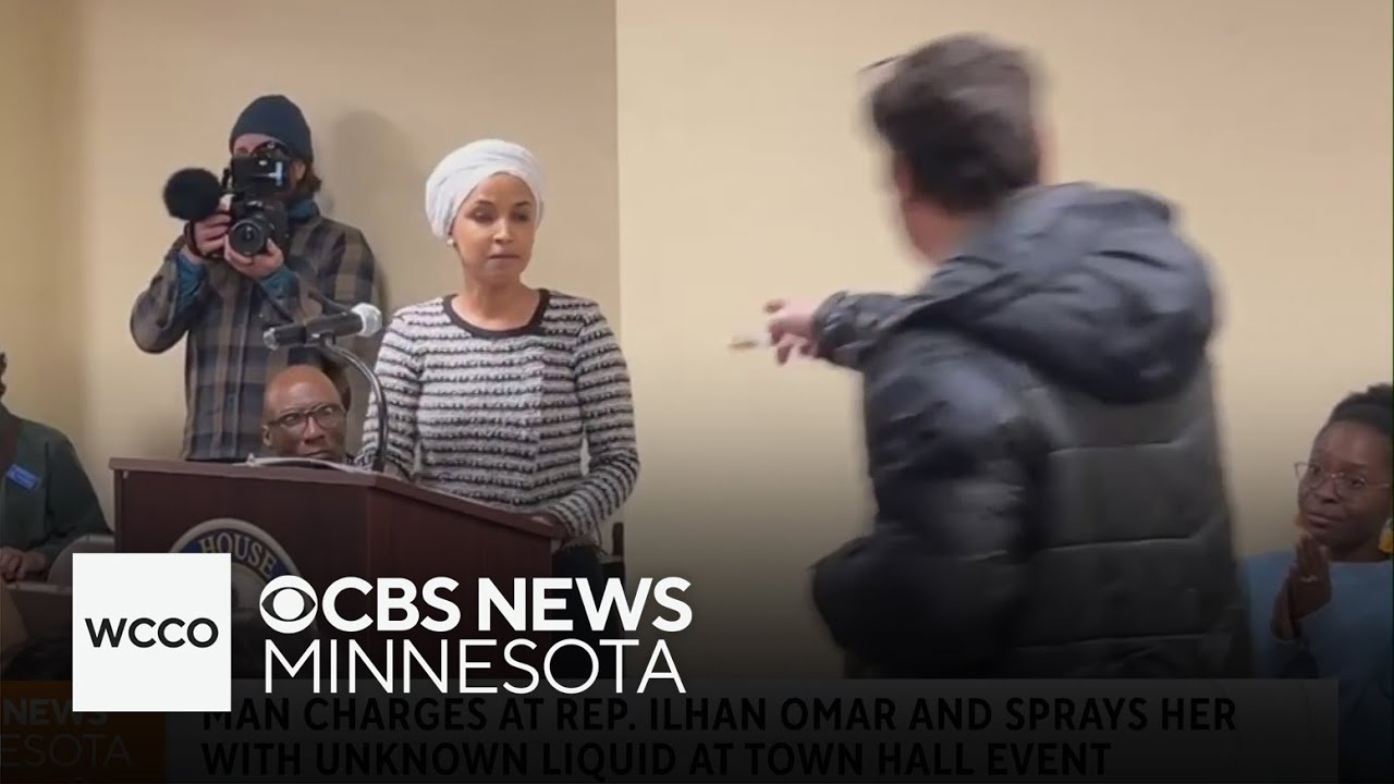 Man arrested after spraying Rep. Ilhan Omar with liquid substance at ...