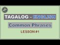 Tagalog-English Common Phrases Lesson 1