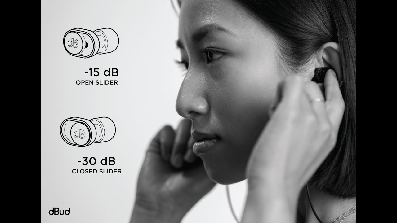 Earplug with two volume settings - dBud