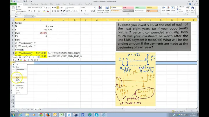 FV of an Ordinary Annuity and Annuity Due on Excel and the HP12C