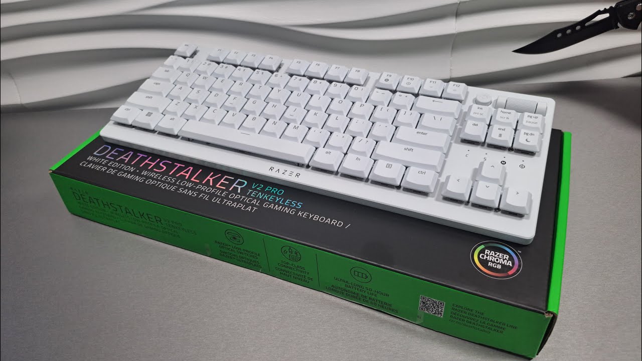 Razer Deathstalker V2 Pro TKL White Unboxing - ASMR - YouTube