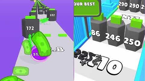 Money Shoot Run🪙 VS NumberRun - All Levels SpeedRun Gameplay Android iOS #gaming 