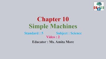 Grade 5 : Science: Ch.10:- Simple Machines (Part 2)