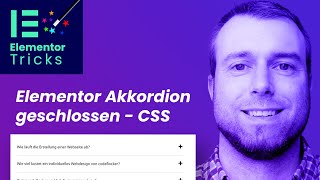Elementor accordion close first tab 👉🏻 CSS trick