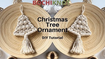 DIY Macrame Christmas Tree Ornament Tutorial | Beginner Pattern