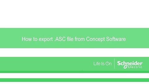 How to Export .ASC File From Concept Software